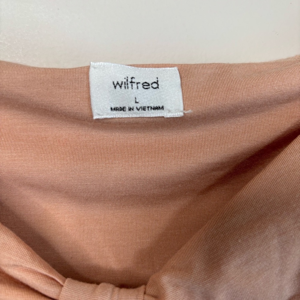 Wilfred Sonnet Blouse Long Sleeve Peachy Beige Large - Picture 7 of 8
